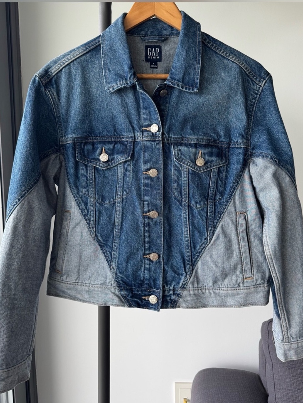 GAP Two-Tone Blue Denim Jacket
